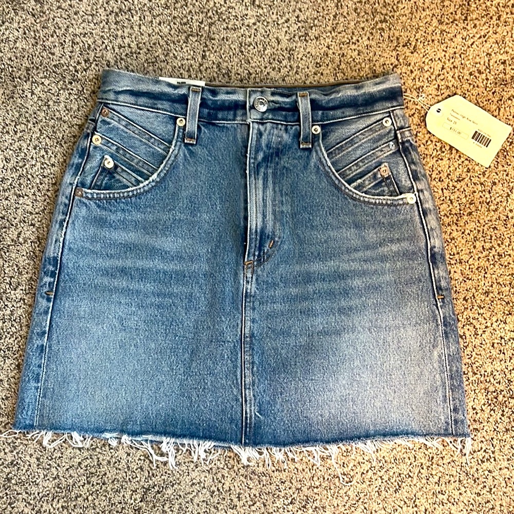 SOLD ❌AGOLDE Palmer High Waist Mini Skirt 🇺🇸🎇💙 NWT - Picture 3 of 10